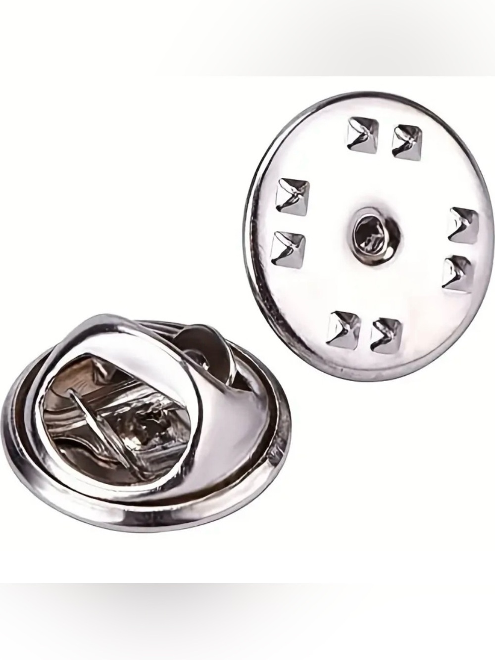 Metal lapel pin backs